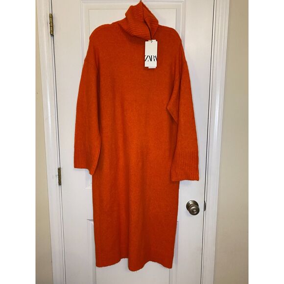 NWT Zara Orane Turtleneck Sweater Dress Medium - Picture 4 of 5